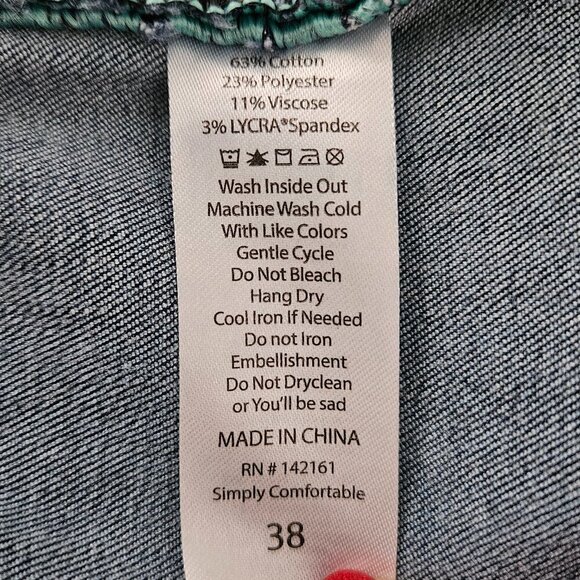 Lularoe Magic Waist Distressed Stretch Denim Skinny Jean 38 (18/19W) - Picture 5 of 7